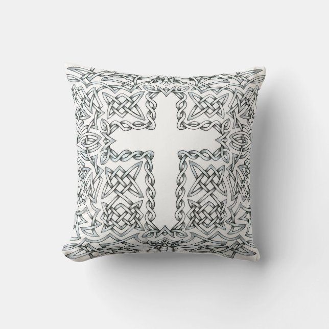 Caisse détaillée de coussin de motif de croix (Recto)