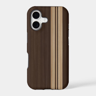 Caisse foncée de l'iPhone 5 de rayures en bois -