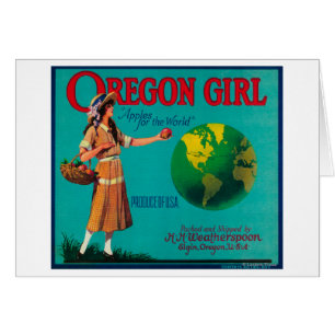 Caisse LabelElgin d'Apple de fille de l'Orégon, OU