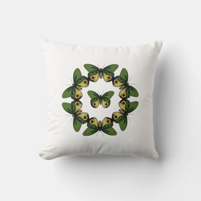 Caisse verte de coussin de papillon (Recto)