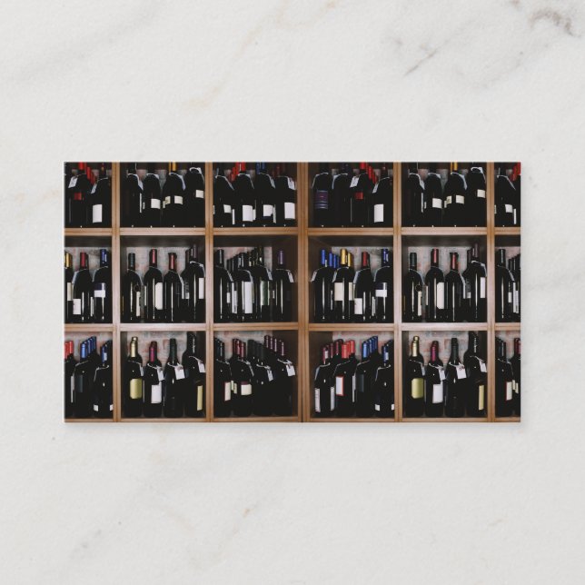 Caisses de vin personnalisables cartes de visite (Devant)