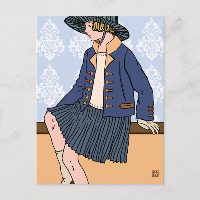 Caitlin en bleu - Cartes postales (Devant)