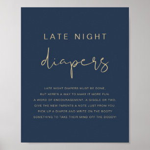 CAITLIN Navy Blue Late Night Diapers Poster du jeu