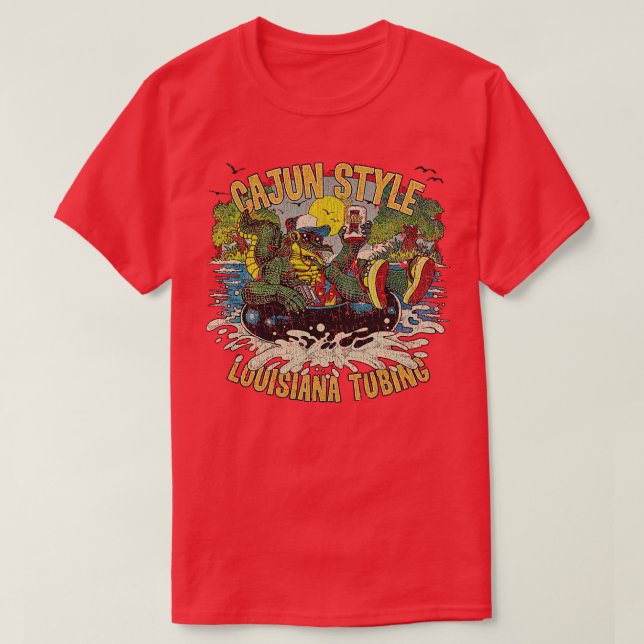 Cajun Style Louisiana Tubing 1987 TShirt (Design devant)