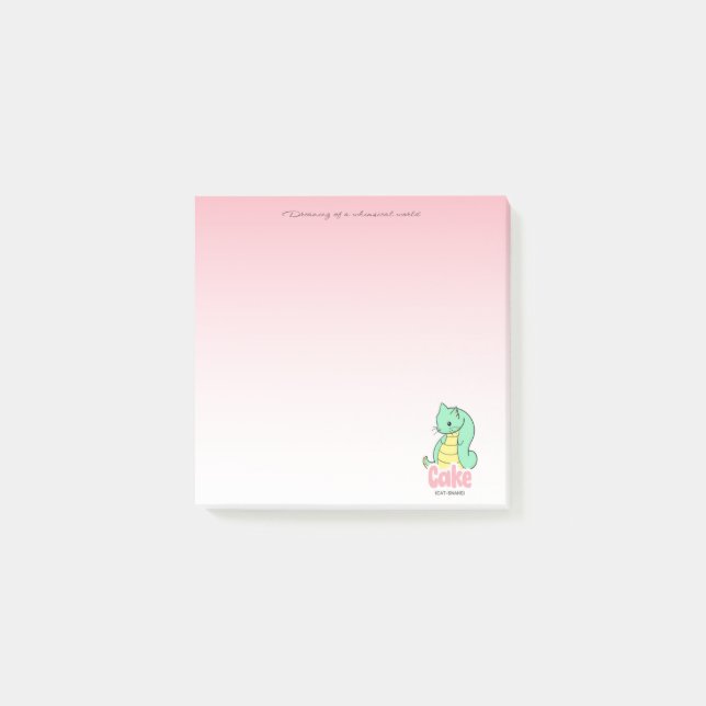Cake (Cat + Snake) Post-it Notes (Devant)