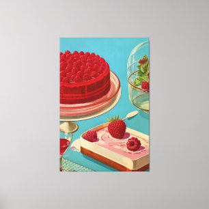 Cake futuriste rétro toile étirée
