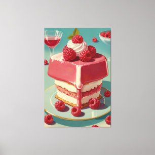 Cake futuriste rétro toile étirée