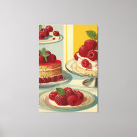 Cake futuriste rétro toile étirée