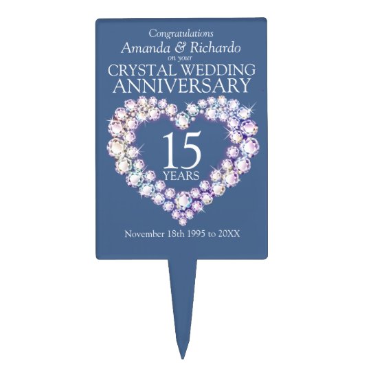 Cake Topper 15 Ans D Mariage De Cristal Zazzle Fr Cake Topper 15 Ans D Mariage De Cristal Zazzle Fr