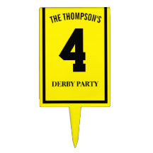 Cheval de course Numéro 4 Jaune Derby Party Signal