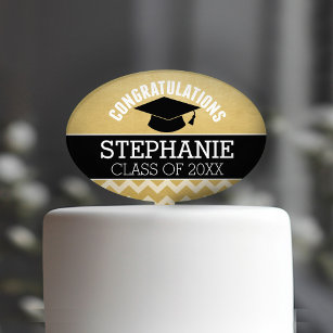 Cake Topper Félicitations Diplômé - Graduation personnalisée