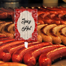 Red Bandana Spicy Hot Foods étiquette pas un