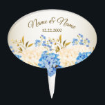 Cake Topper Soirée de mariage Golden Blue Jaune Floral Rustic<br><div class="desc">Soirée de mariage Golden Blue Jellow Floral Rustic Cake Topper. Unique,  beau,  design élégant. Facile à personnaliser. Le style de police,  la taille et les couleurs peuvent être modifiés. Éléments correspondants disponibles.</div>