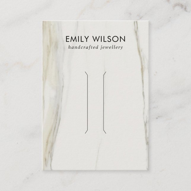 CALACATTA MARBRE TEXTURE CLIP CHEVEUX CARTE D'AFFI (Devant)