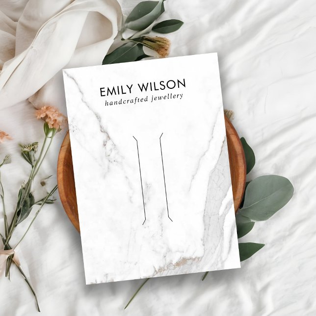 CALACATTA MARBRE TEXTURE CLIP CHEVEUX CARTE D'AFFI (Créateur téléchargé)