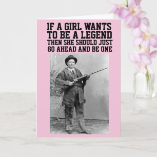 CALAMITY JANE COWGIRL CARTES DE SALUT D'ANNIVERSAI