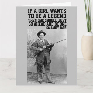 CALAMITY JANE COWGIRL CARTES DE SALUT D'ANNIVERSAI