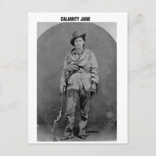 CALAMITY JANE TIENT DES CARTES POSTALES À ARMES À 