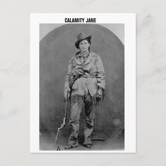 CALAMITY JANE TIENT DES CARTES POSTALES À ARMES À  (Devant)