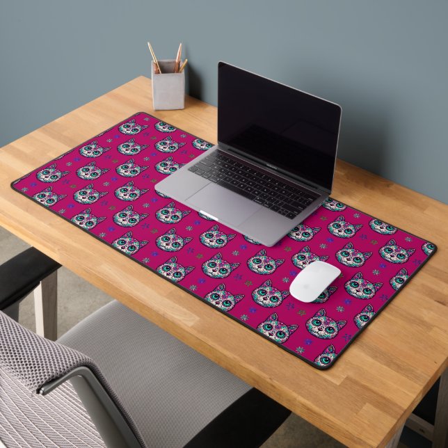 Calavera Cat Art Motif (Bureau 2)