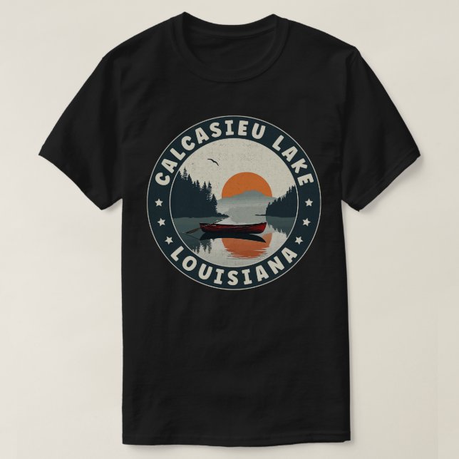 Calcasieu Lake Louisiana Sunset TShirt (Design devant)