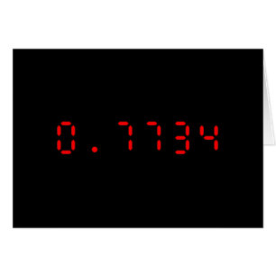 Calculatrice LED Bonjour   Carte 0,7734