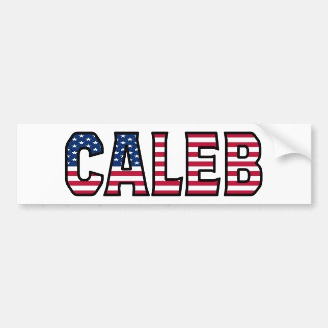 Caleb Nom Vorname USA Aufkleber Sticker Auto (Devant)