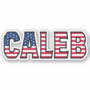 Caleb Prénom USA Sticker Stickerset