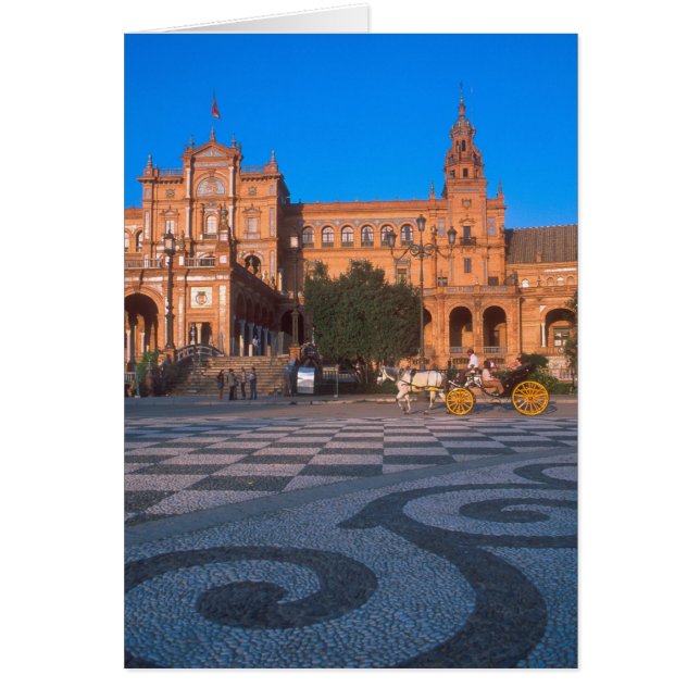 Calèche dans la Plaza de Espana à (Devant)
