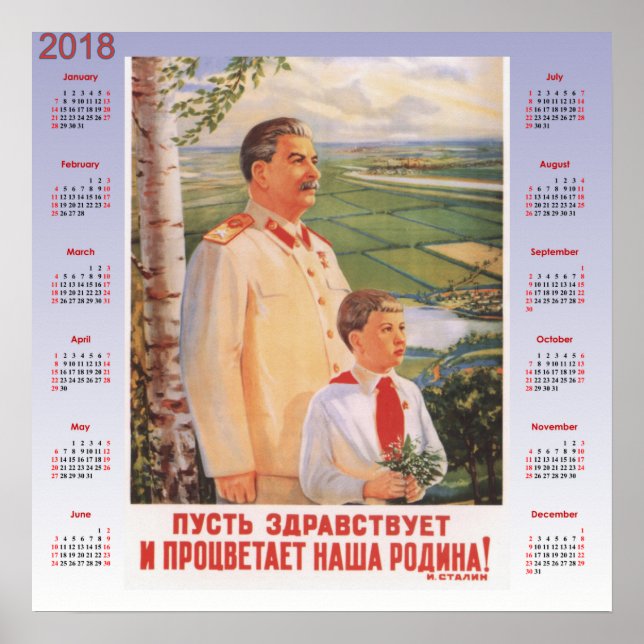 Calendar 2018 Soviet poster 1949 (Devant)
