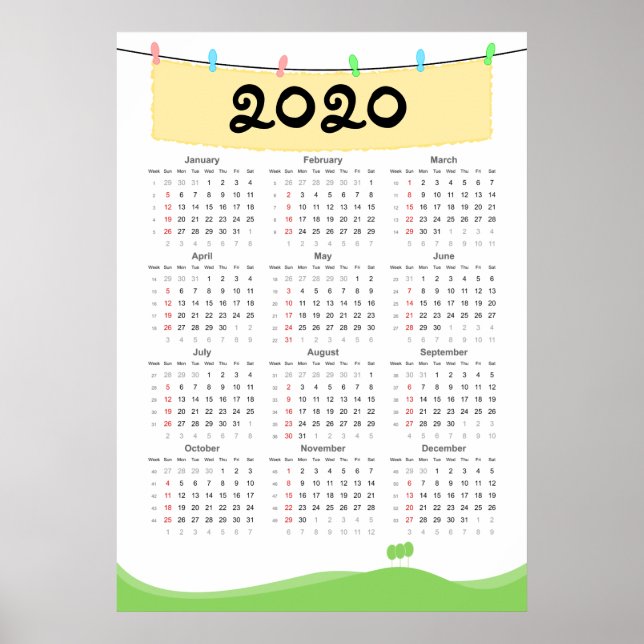 Calendar 2020 Poster (Devant)
