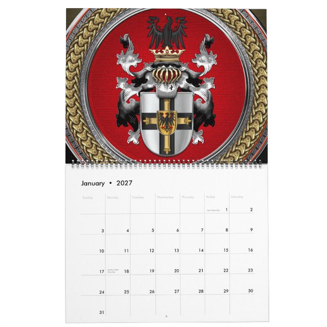 Calendrier [100] Armoiries de l'Ordre teutonique (Jan 2027)