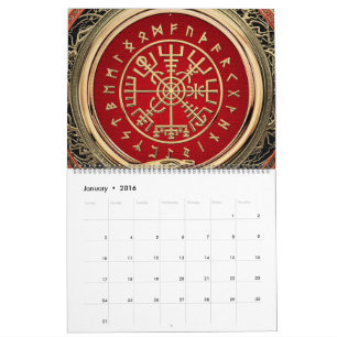 Calendrier [100] Vegvisir - Viking Gold Magic Runic Compass