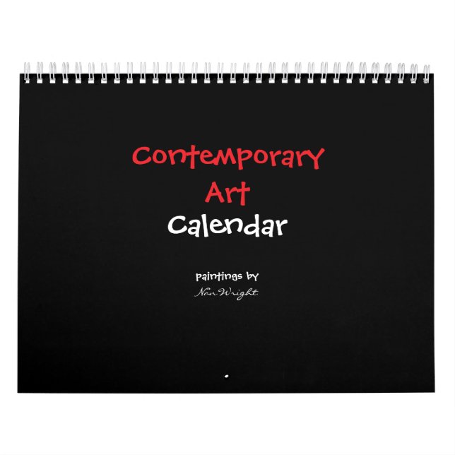 Calendrier 12 mois d'art contemporain abstrait (Protection)