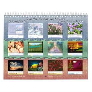 Calendrier 12 mois de beaux-arts par les saisons