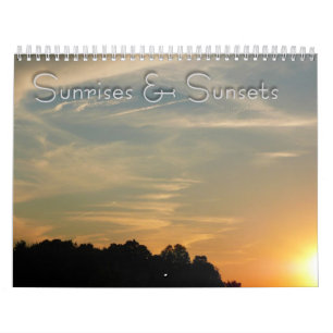 Calendrier 12 Mois de lever et coucher de soleil, 2e édition