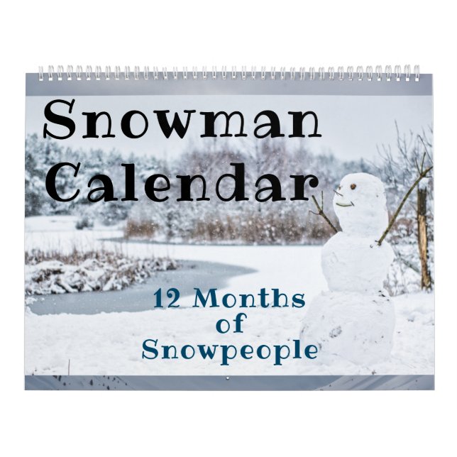 Calendrier 12 Mois de Snowmen Snowpeople Collection Snowman (Protection)