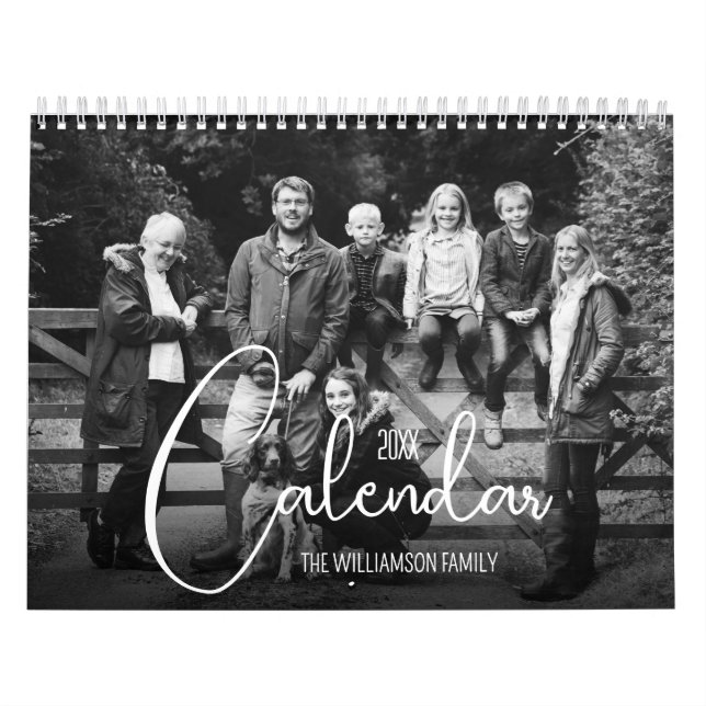 Calendrier 12 Month Family Custom Photo (Protection)