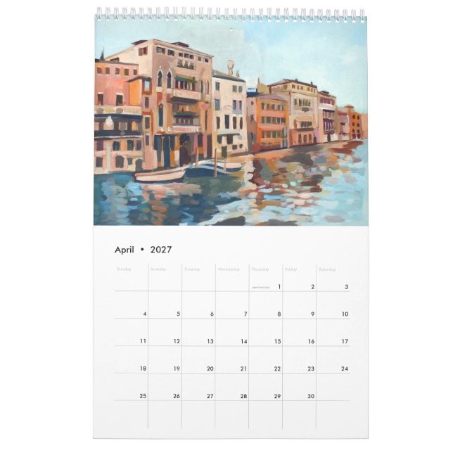 Calendrier 14 Peintures de Venise, Italie (Apr 2027)