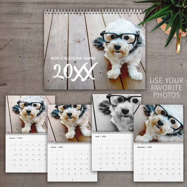 Calendrier 14 Photo - Couverture de type fantaisiste (Créateur téléchargé)