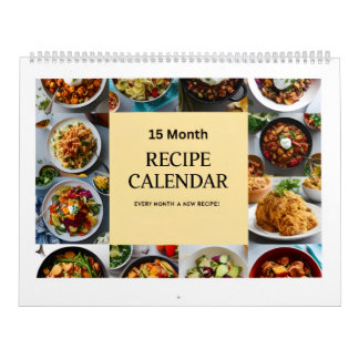 Calendrier 15 Month Recipe Calendar