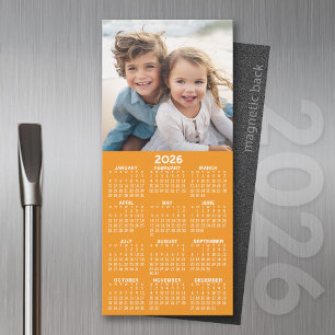 Calendrier 1 Collage photo - Peut modifier orange