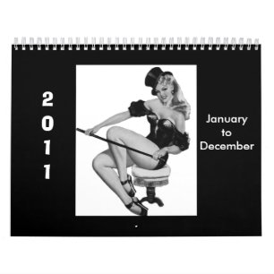 Calendrier 1 Filles Pin-up Vintage 2011 Jan-Déc
