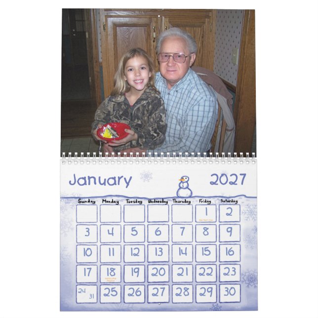 Calendrier 2007 de famille de canon (Jan 2027)