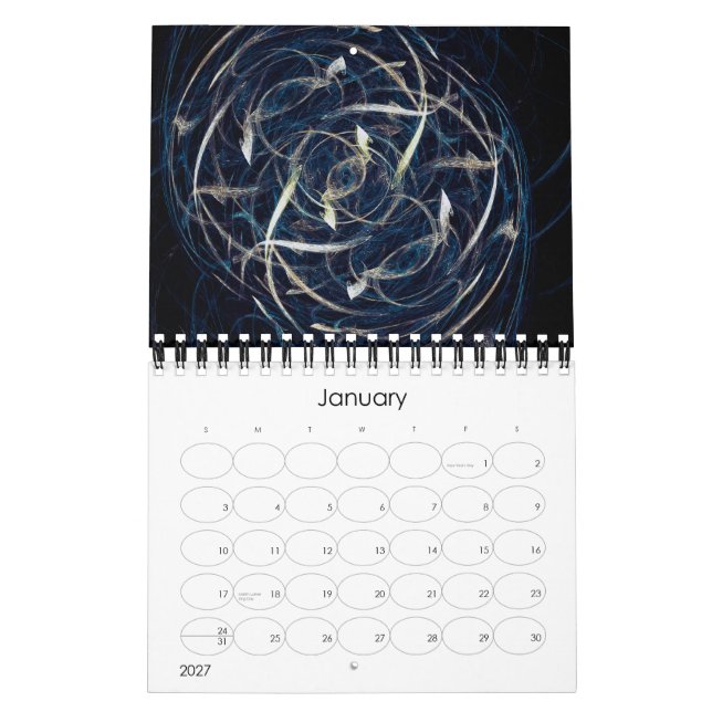 Calendrier 2010 abstrait (Jan 2027)