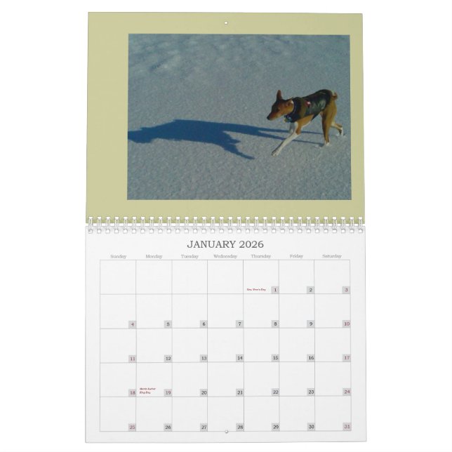 Calendrier 2010 de Basenji (Jan 2026)