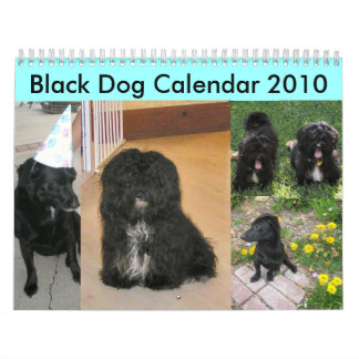 Calendrier 2010 de chien noir