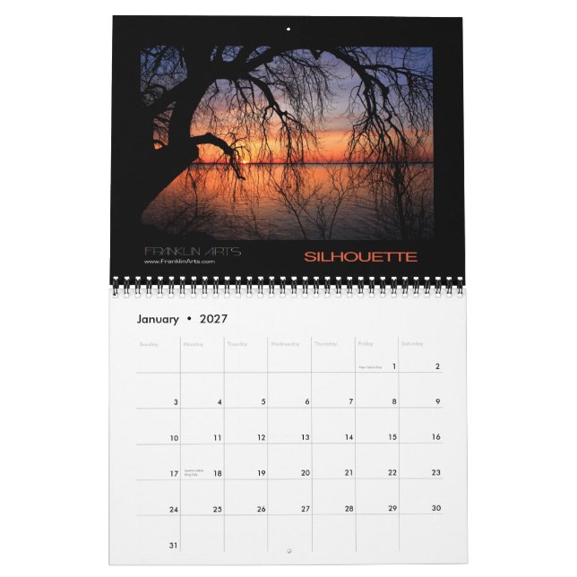 Calendrier 2010 de coucher du soleil (Jan 2027)