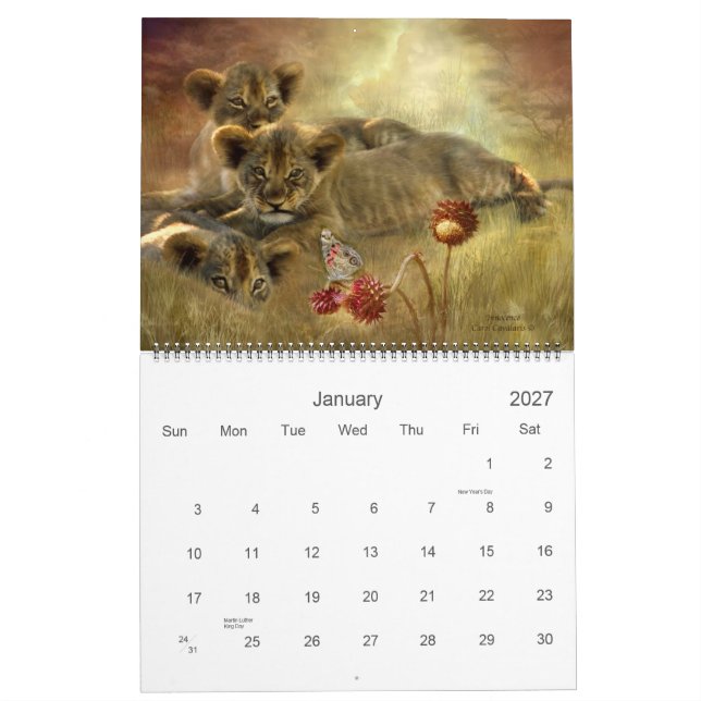 Calendrier 2011 d'art de l'Afrique (Jan 2027)