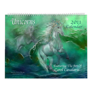 Calendrier 2011 d'art de licornes